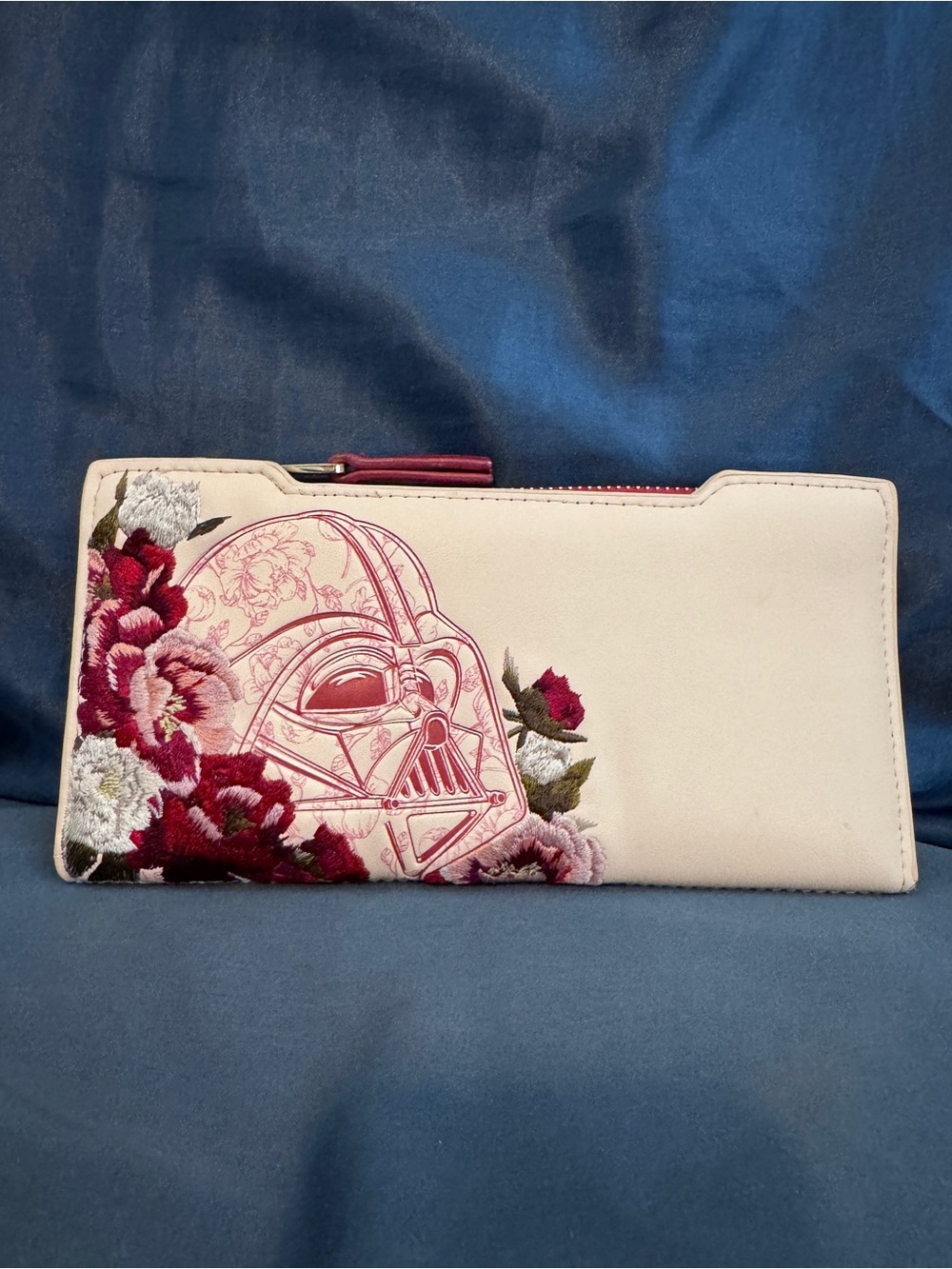 Loungefly Embroidered Floral Darth Vader Zip Wallet